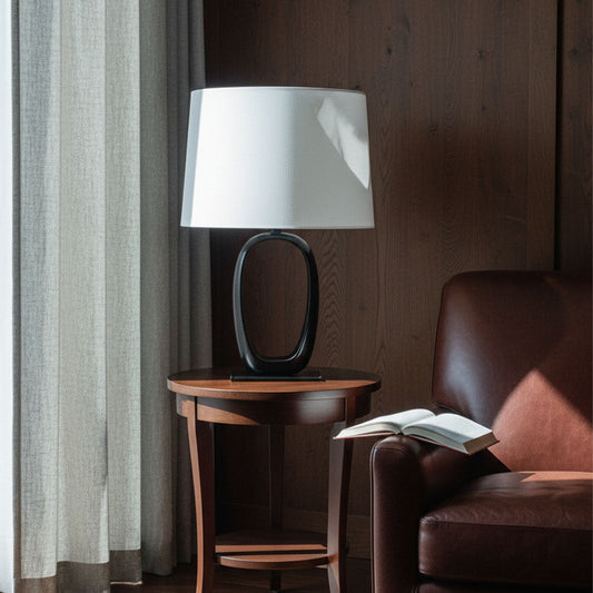 Hollow Silhouette, Gentle Glow — Sculptural Table Lamp for Refined Interiors