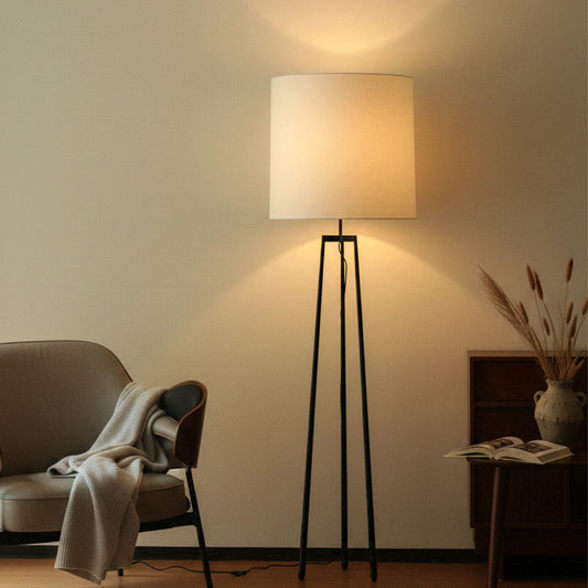 Tripod Form, Quiet Radiance — Sculptural Floor Lamp for Serene Living