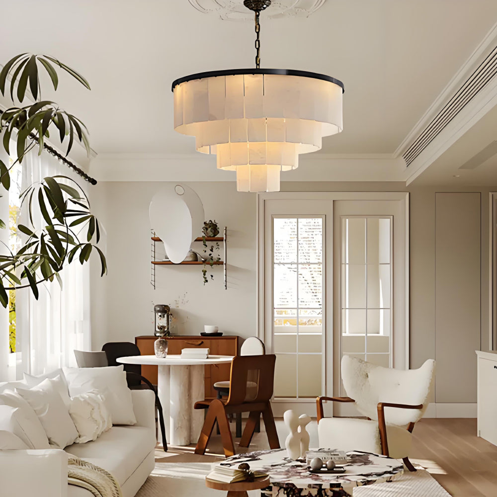 Encountering the Art of Light and Shadow: The Extraordinary Charm of the Beckley Marble Chandelier