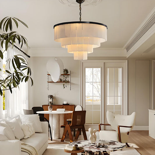 Encountering the Art of Light and Shadow: The Extraordinary Charm of the Beckley Marble Chandelier