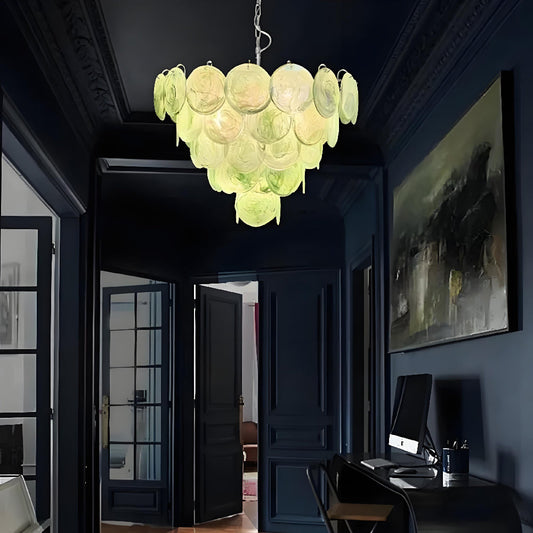 Camisa Murano glass chandelier: floating cloud shadows