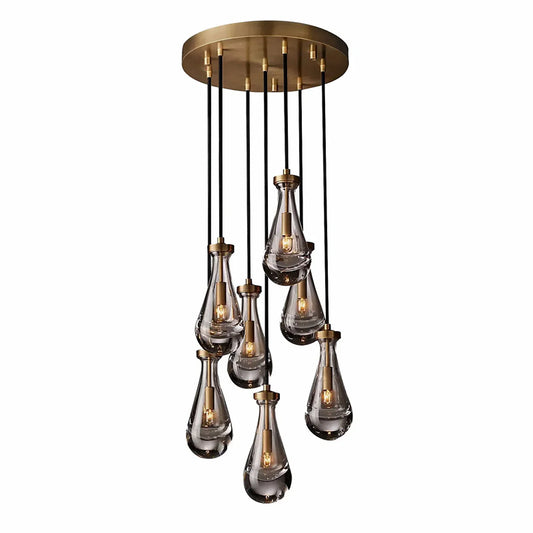 Raindrop linear chandelier