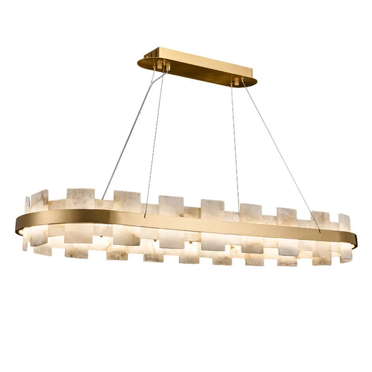 Alabaster Glo Modern Oval Pendant Light