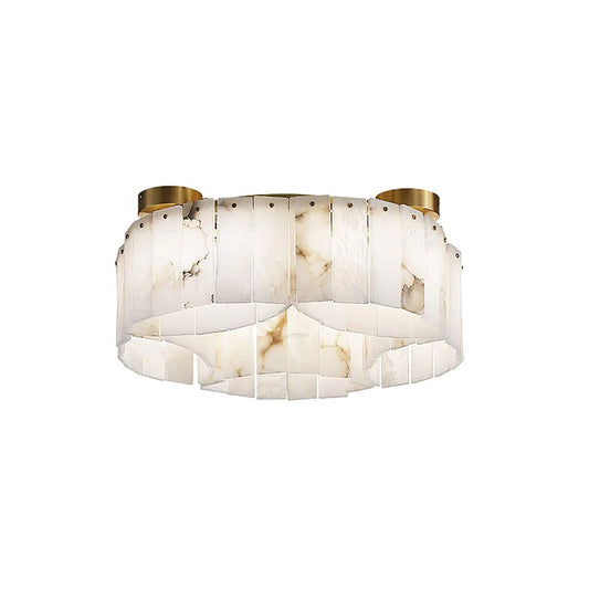 Alabaster Modern Brass Ceiling Light