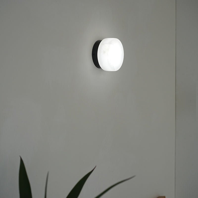 Domino A Cylindrical Alabaster Wall Light