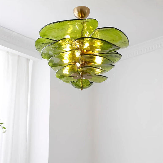Water Lily Glass Chandelier