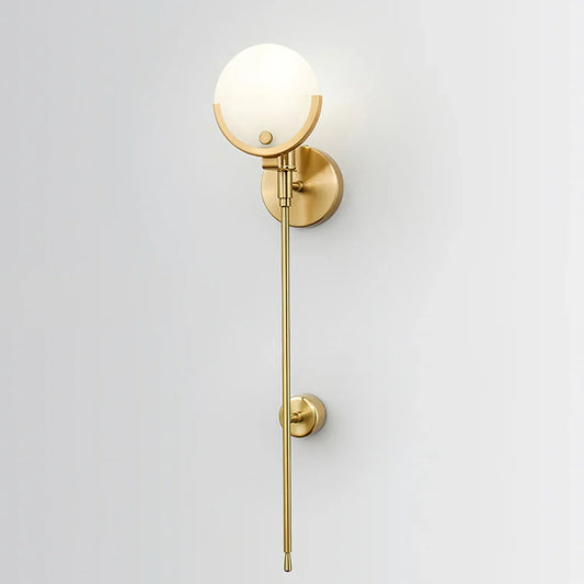 Ava brass wall light