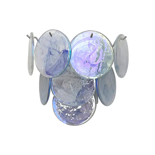 Blue vintage Murano glass wall lamp