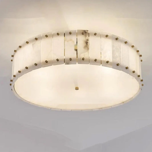 Round Alabaster Ceiling Light