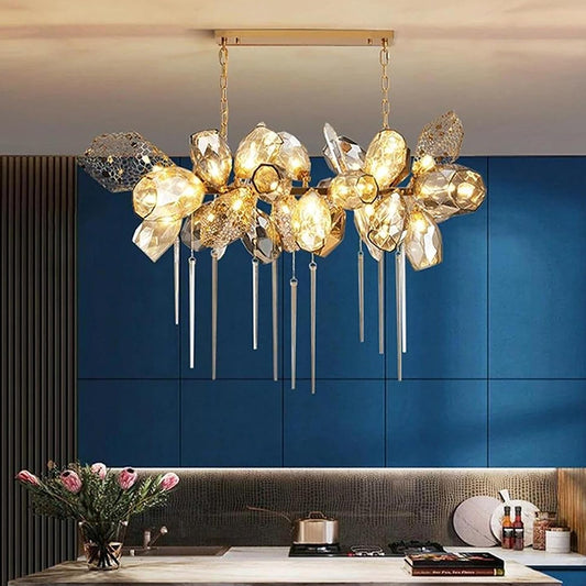 Postmodern glass chandelier