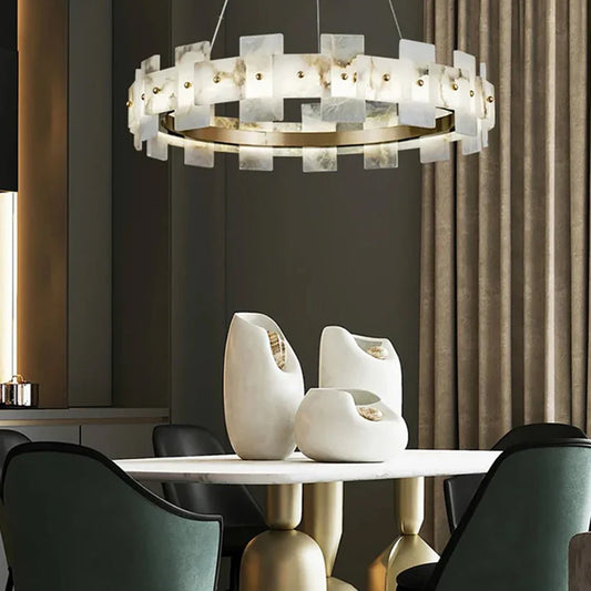 Alabaster Luxury Halo Chandelier