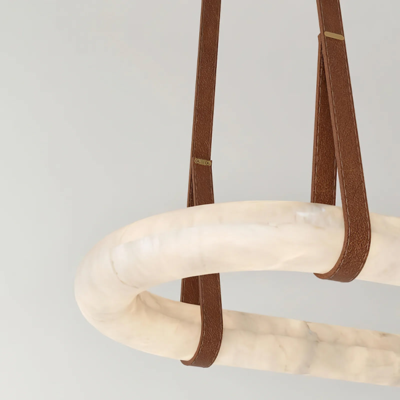 Round Alabaster Chandelier