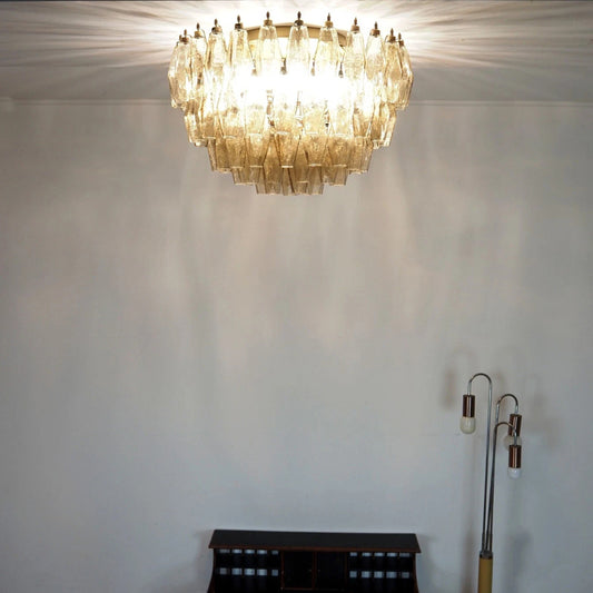 Elegant Murano Poliedri ceiling lamp