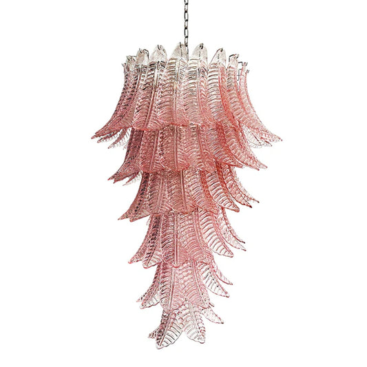 Felci Murano glass chandelier six layers