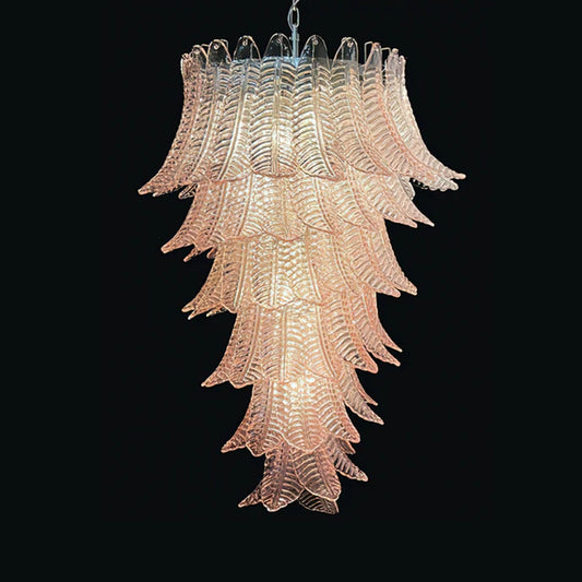Felci Murano glass chandelier six layers
