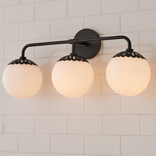 Dewdrop-shaped vanity lamp