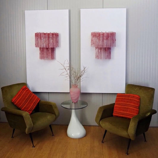 Murano glass tube wall lamp second floor