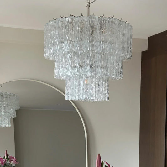 Venini Murano glass tube chandelier
