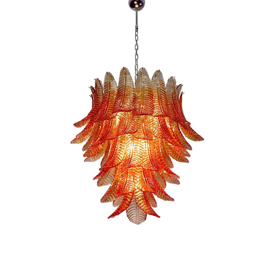 Massive 5-tiered Felci glass chandelier from Murano