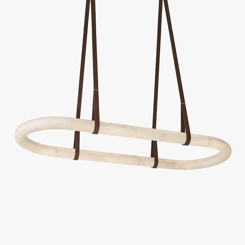 Round Alabaster Chandelier