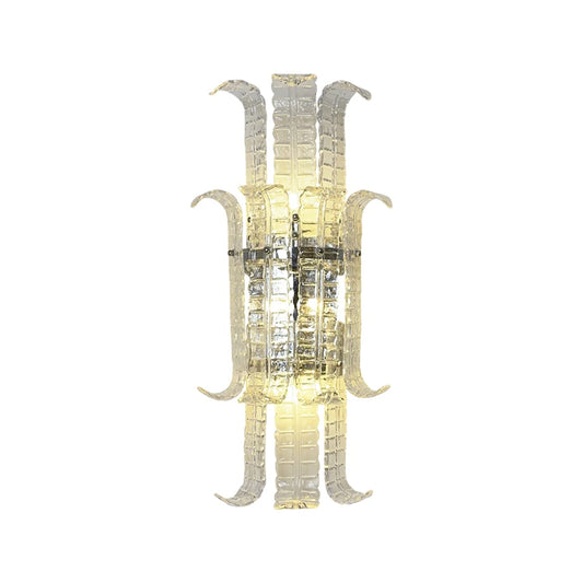 Elegant Murano leaf-shaped glass wall light