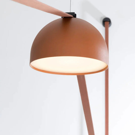 Light Rail Semispheres Leather Chandelier