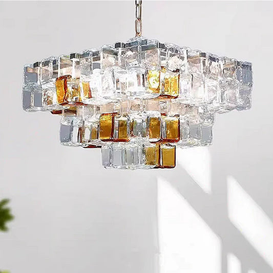 Luxury Glass Cube Chandelier
