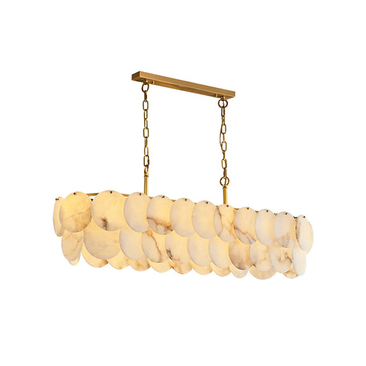 Modern Luxury Round Alabaster Chandelier