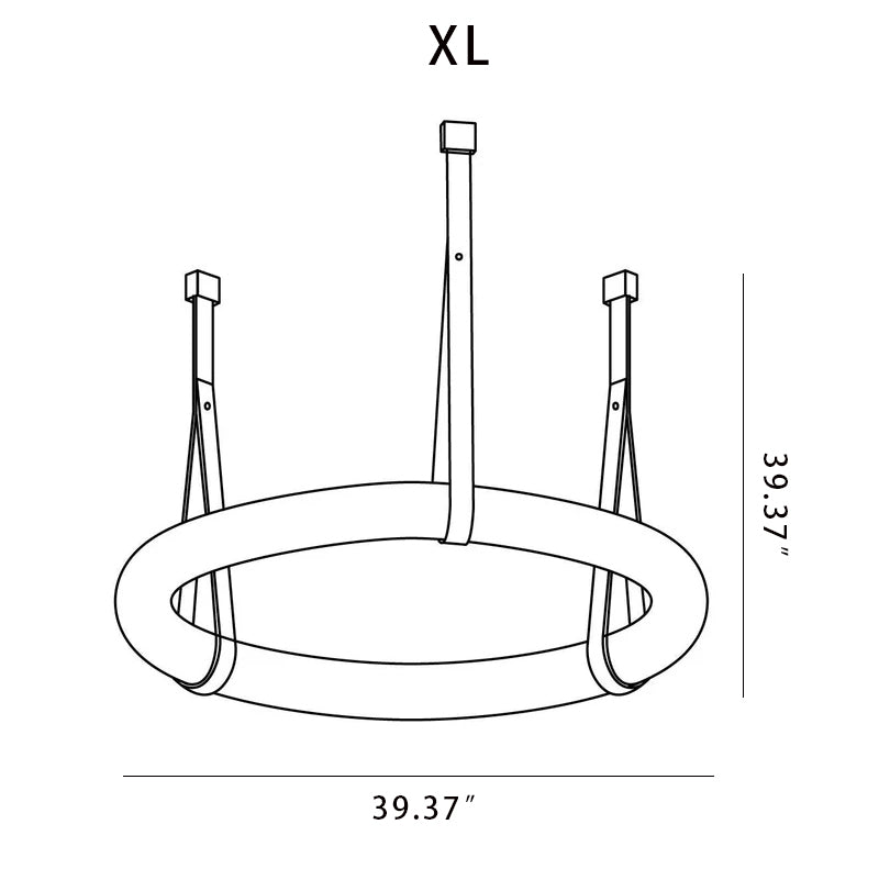 Alabaster Oslo Round Art Chandelier