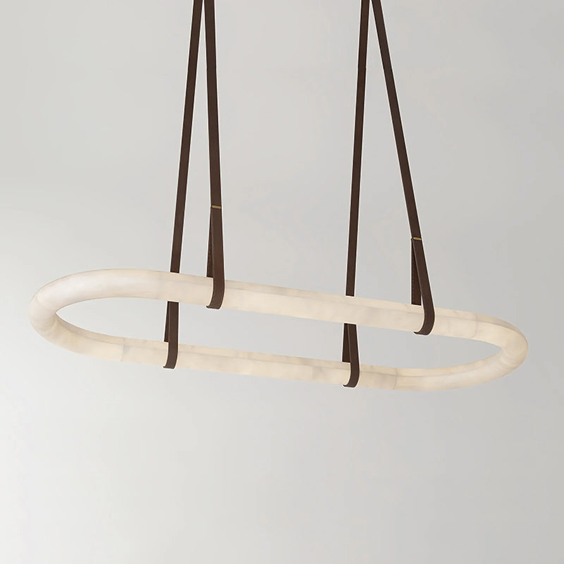 Round Alabaster Chandelier