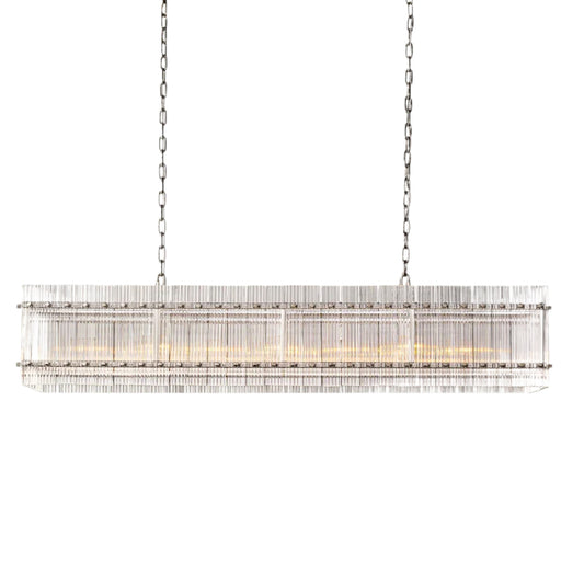 St. Mark's rectangular glass chandelier
