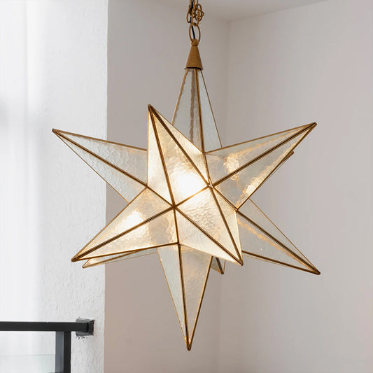 Star-shaped chandelier