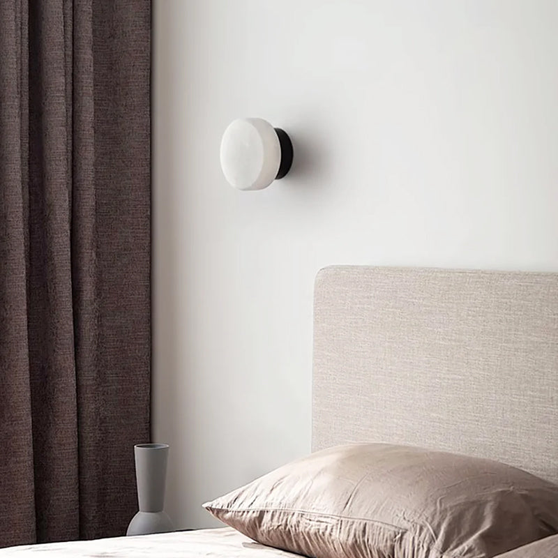 Domino A Cylindrical Alabaster Wall Light
