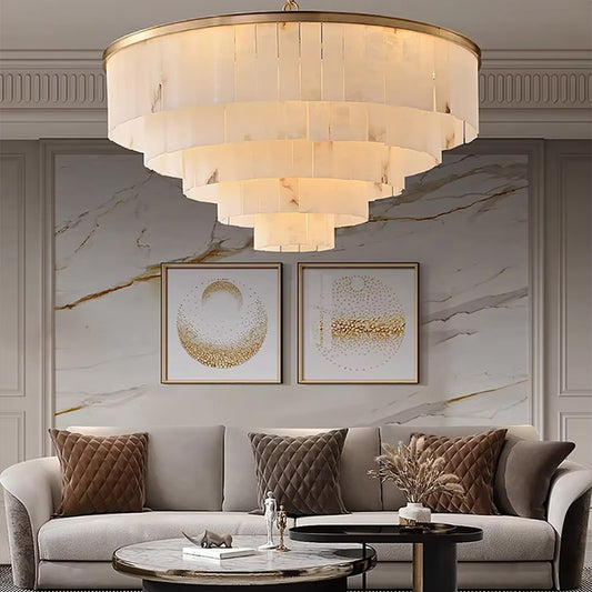 Pembridge Alabaster Chandelier - Round