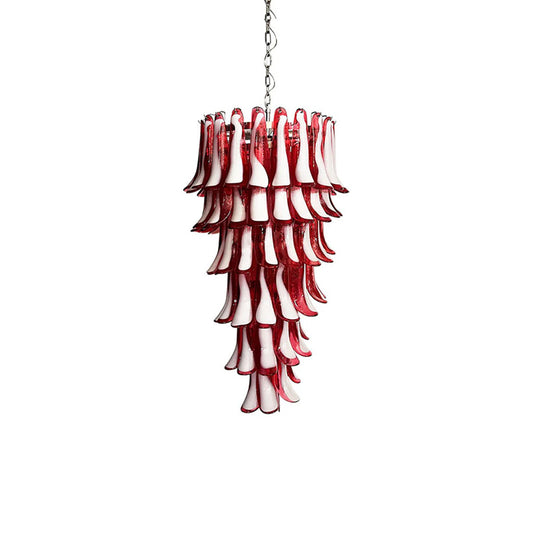 Red Murano glass chandelier
