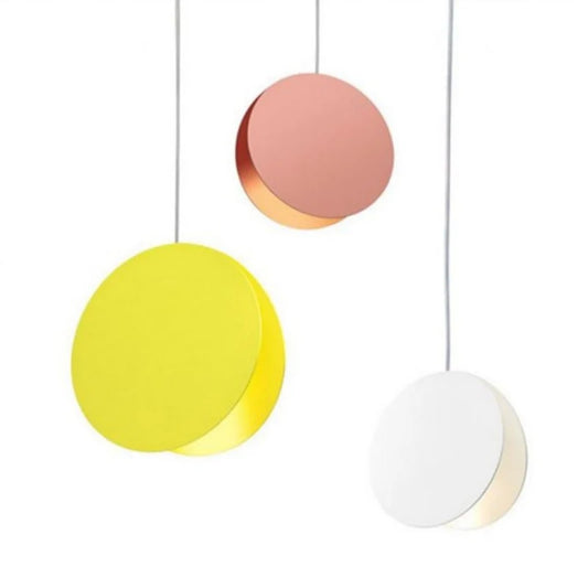 Dark red round chandelier