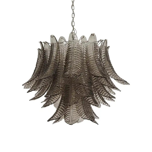 Smoked Murano chandelier four tiers