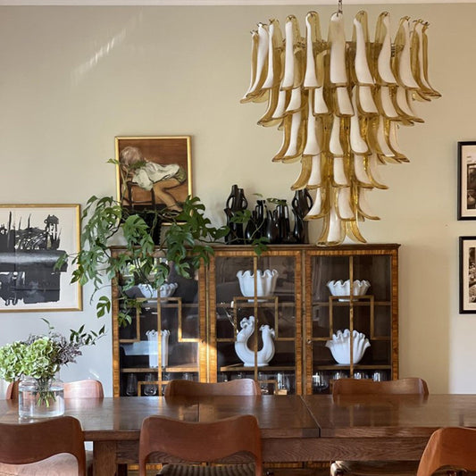 Caramel color - Murano chandelier