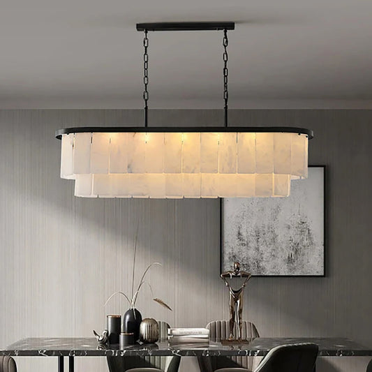 Natural Alabaster Chandelier