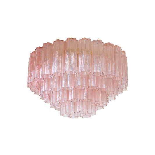 Vintage Murano pink glass ceiling lamp