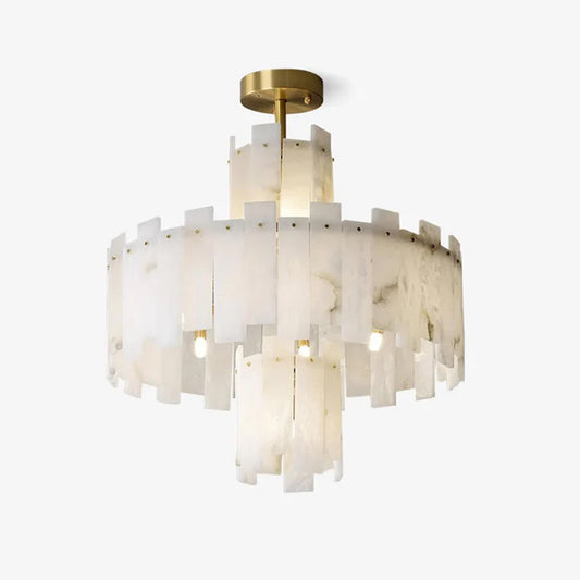 Alabaster Regina Modern Round Pendant Light