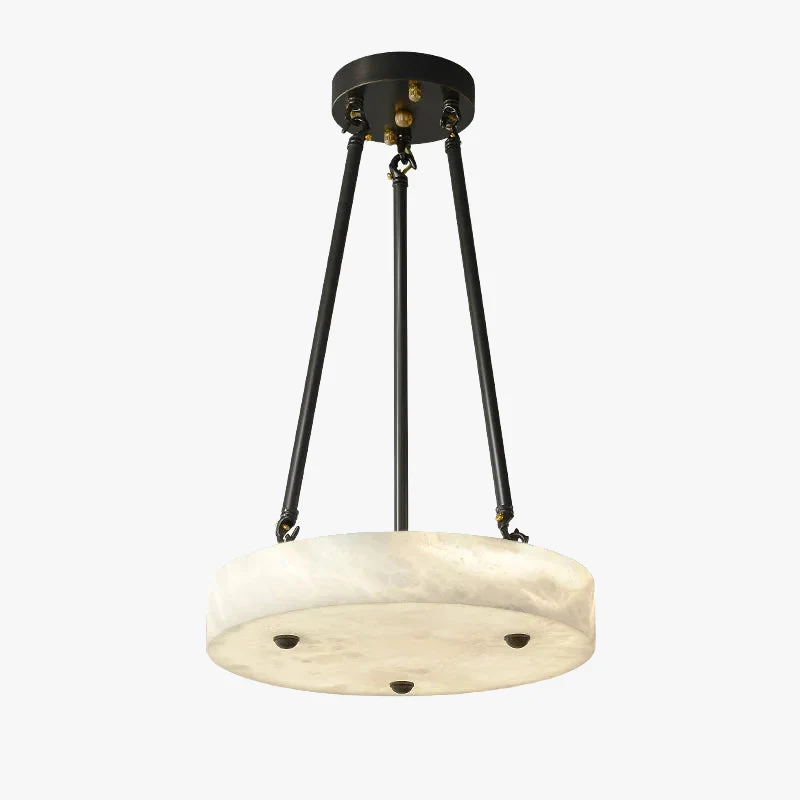 Hanging tray alabaster chandelier