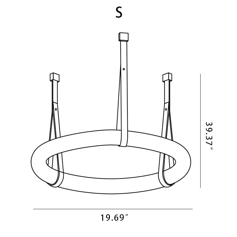 Alabaster Oslo Round Art Chandelier