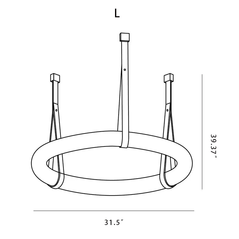 Alabaster Oslo Round Art Chandelier