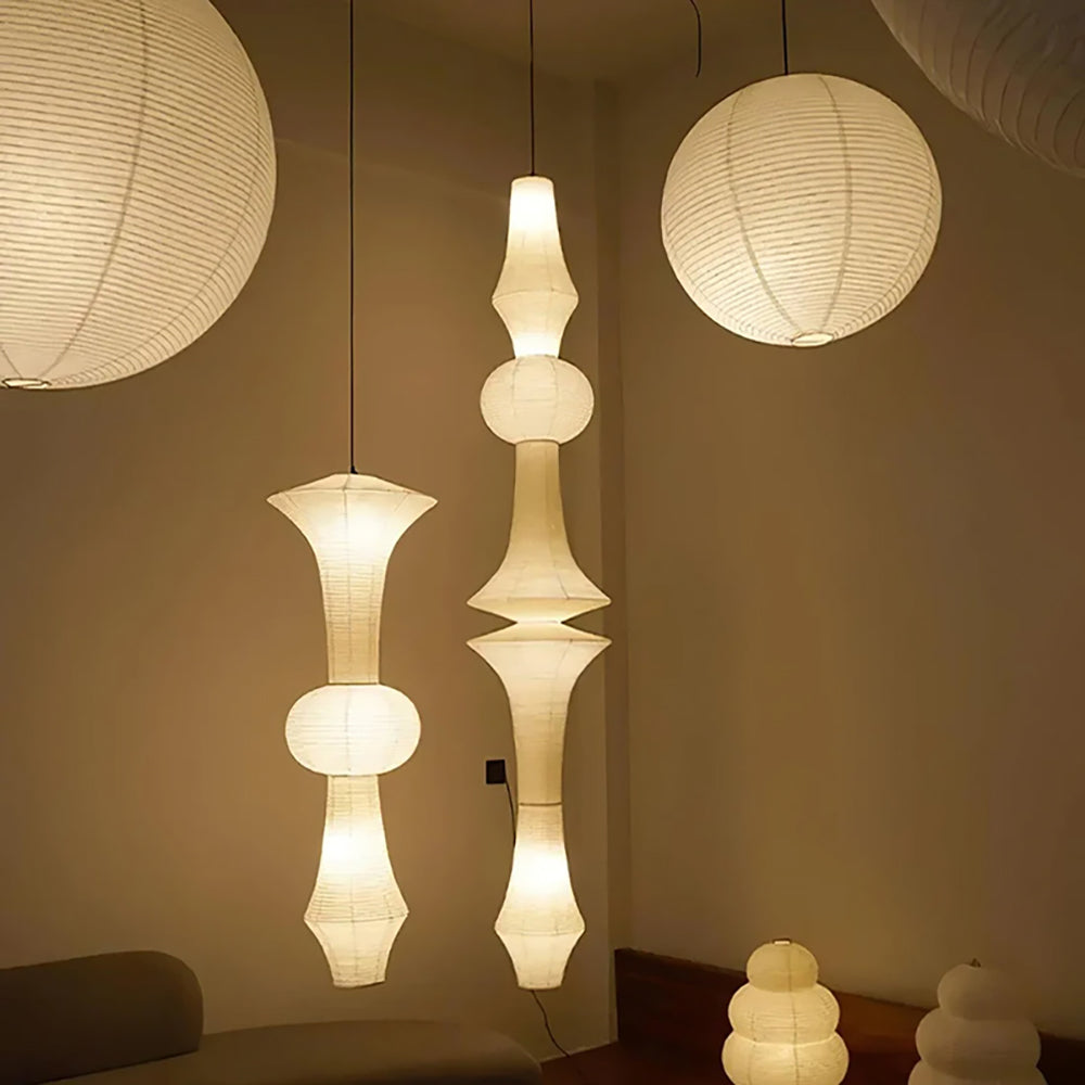 Suspended Poetry: Akari H | E Chandelier, a Dual Concerto of Light and Shadow