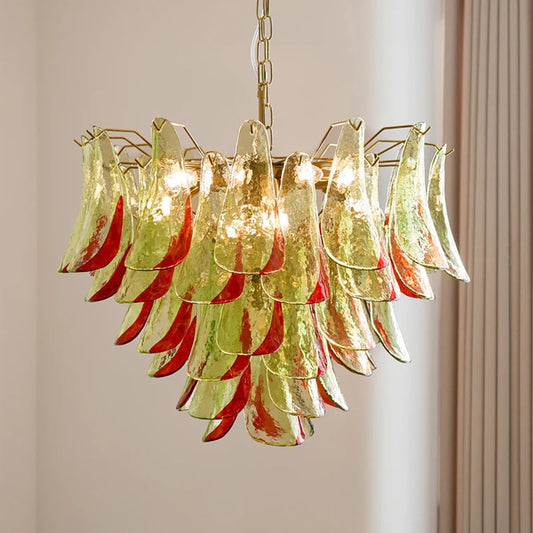 Marielle Murano Chandelier: An Artistic Interplay of Wrought Iron and Glass