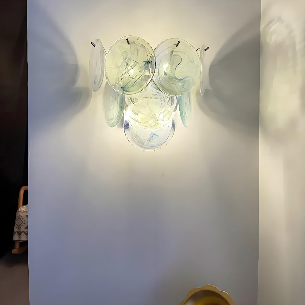 Blue Retro Murano Glass Wall Lamp: Infusing Your Home with Artistic Light and Shadow