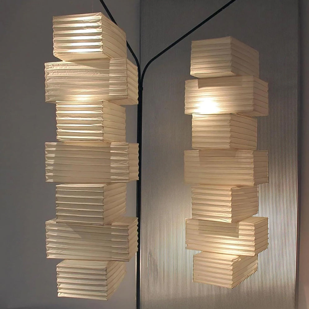 Akari 30P | 36N Chandelier: A Poetic Interplay of Light and Shadow