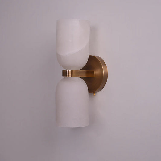 Symmetrical texture: Tandem Wall Light, a modern dialogue of classic materials