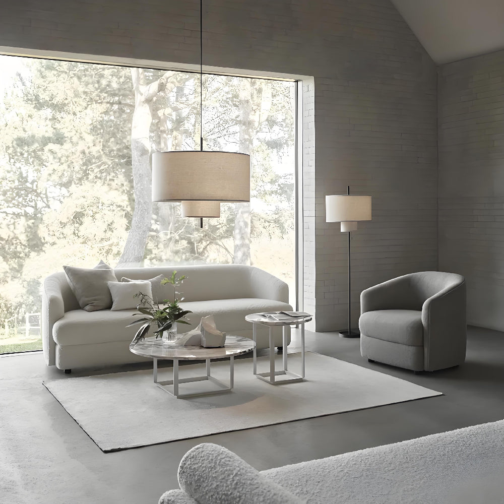 A combination of rigidity and flexibility, a poetry of materials: Edge pendant lamps define a new balance in space